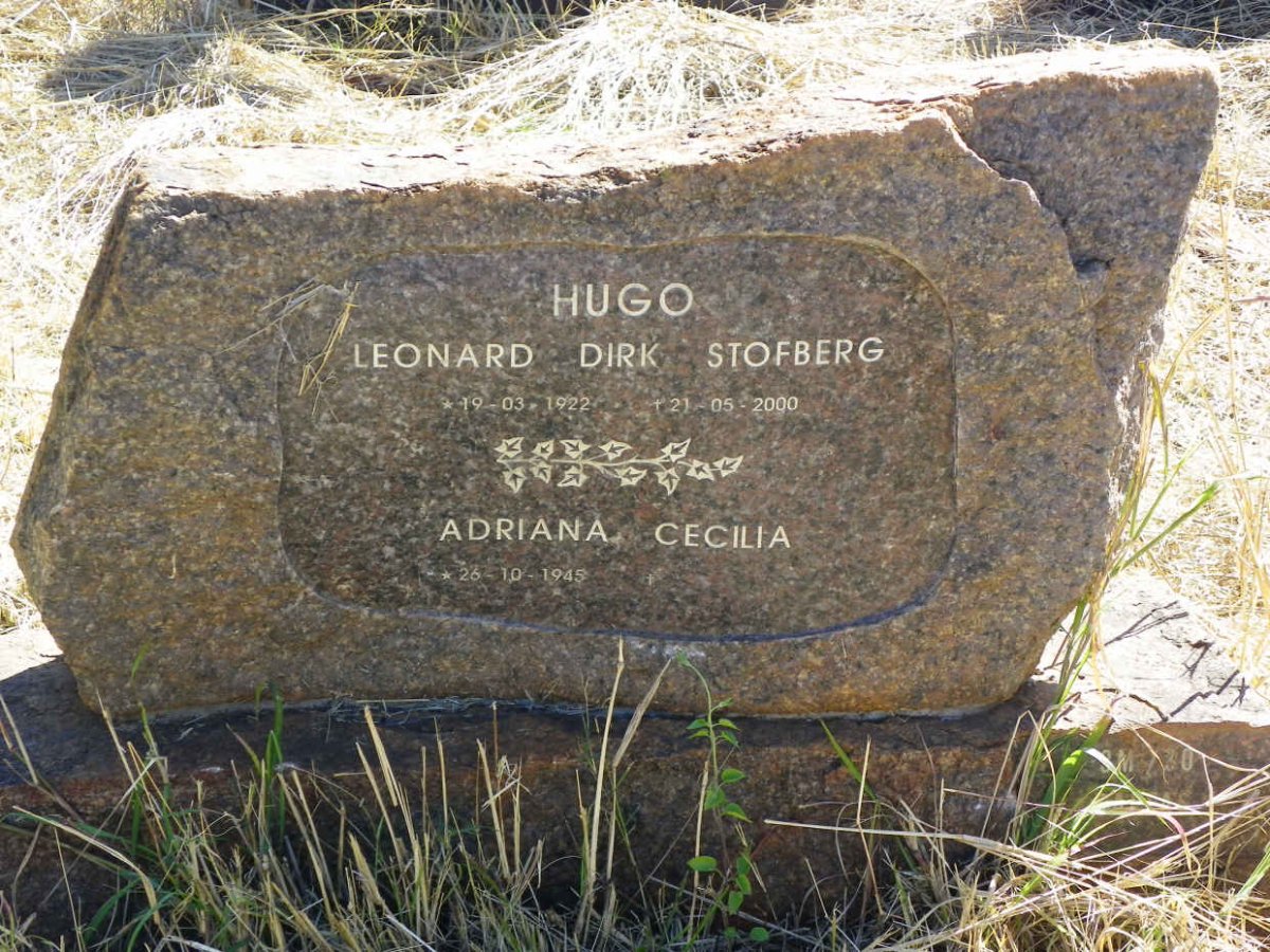 HUGO Leonard Dirk Stofberg 1922-2000 & Adriana Cecilia 1945-