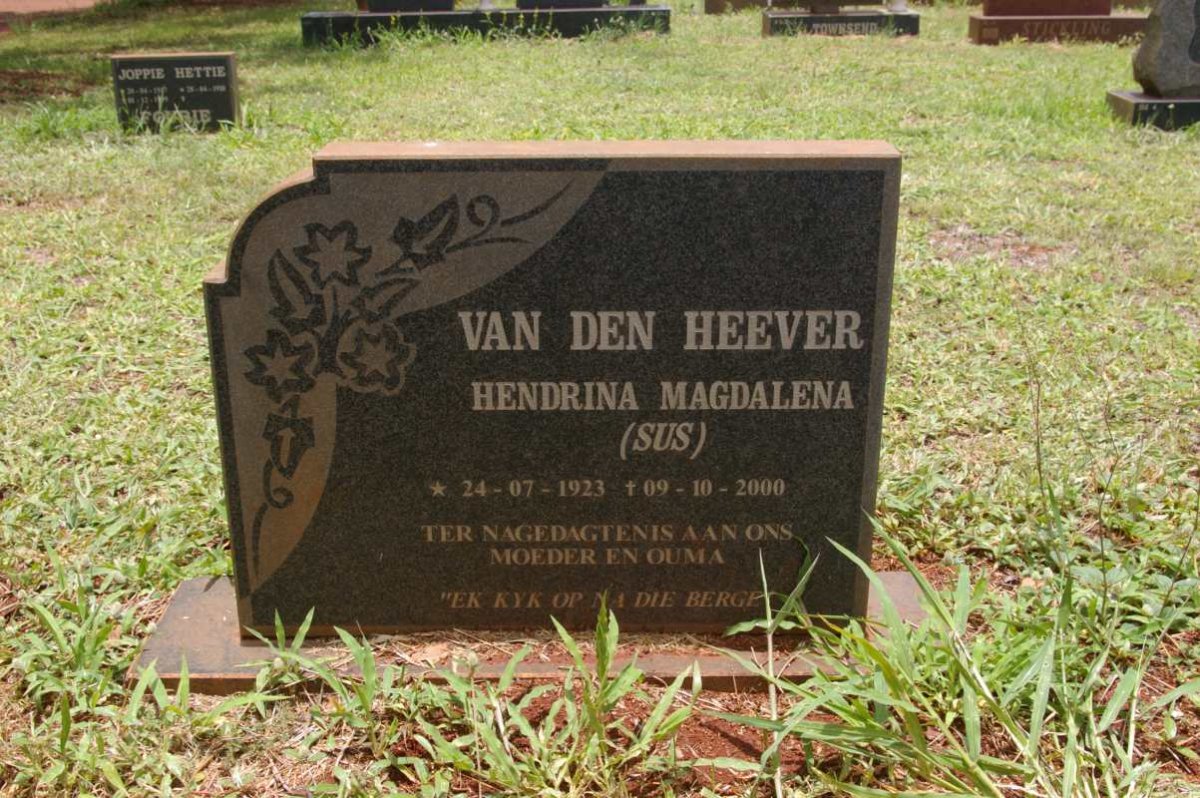 HEEVER Hendrina Magdalena, van den 1923-2000