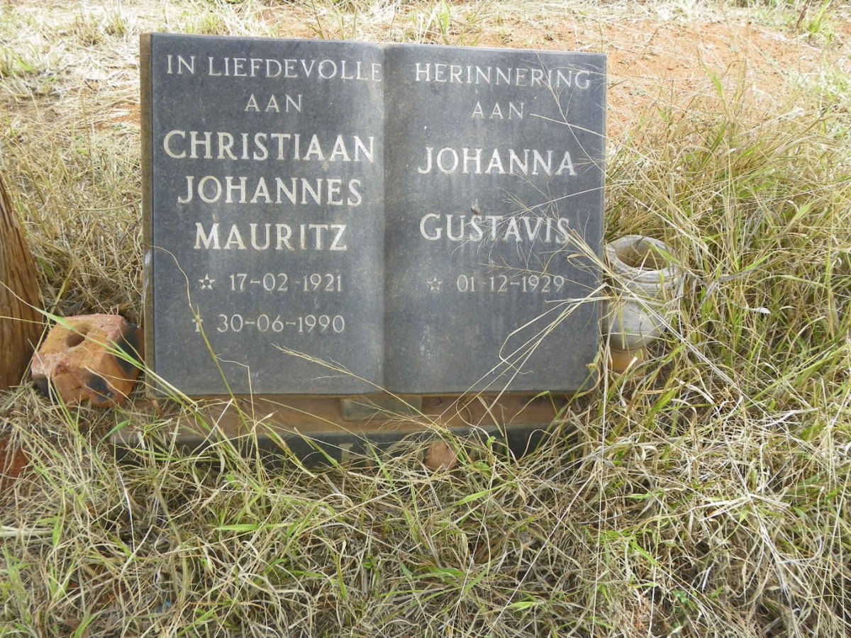 HORN Christiaan Johannes Mauritz 1921-1990 &amp; Johanna Gustavis 1929-