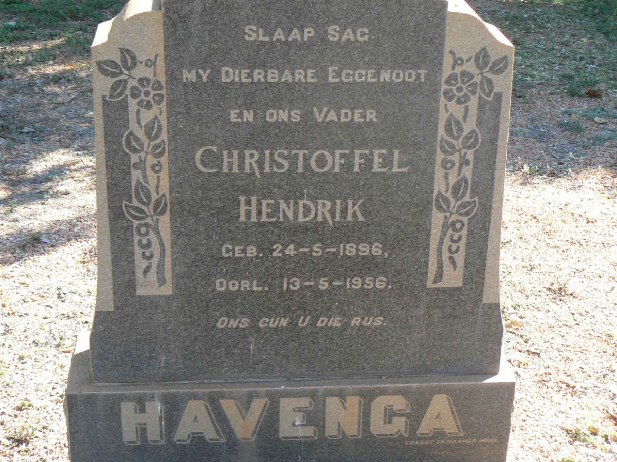 HAVENGA Christoffel Hendrik 1896-1956