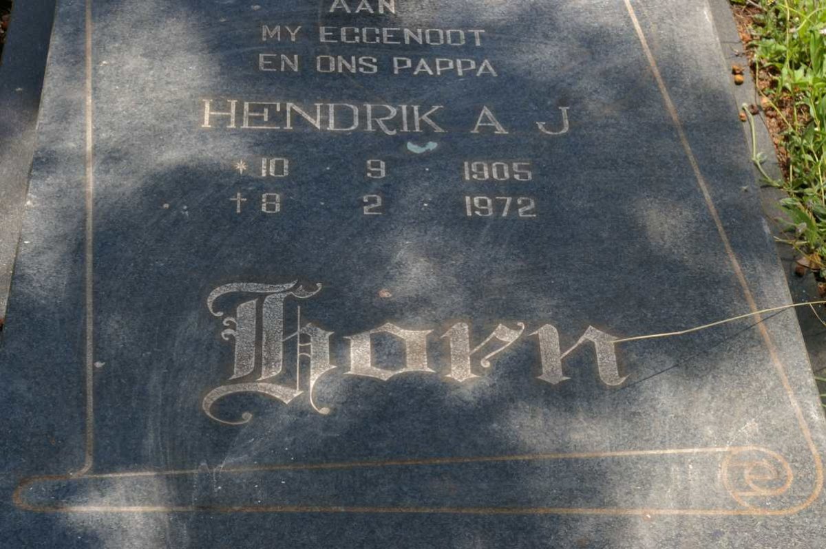 HORN Hendrik A.J. 1905-1972