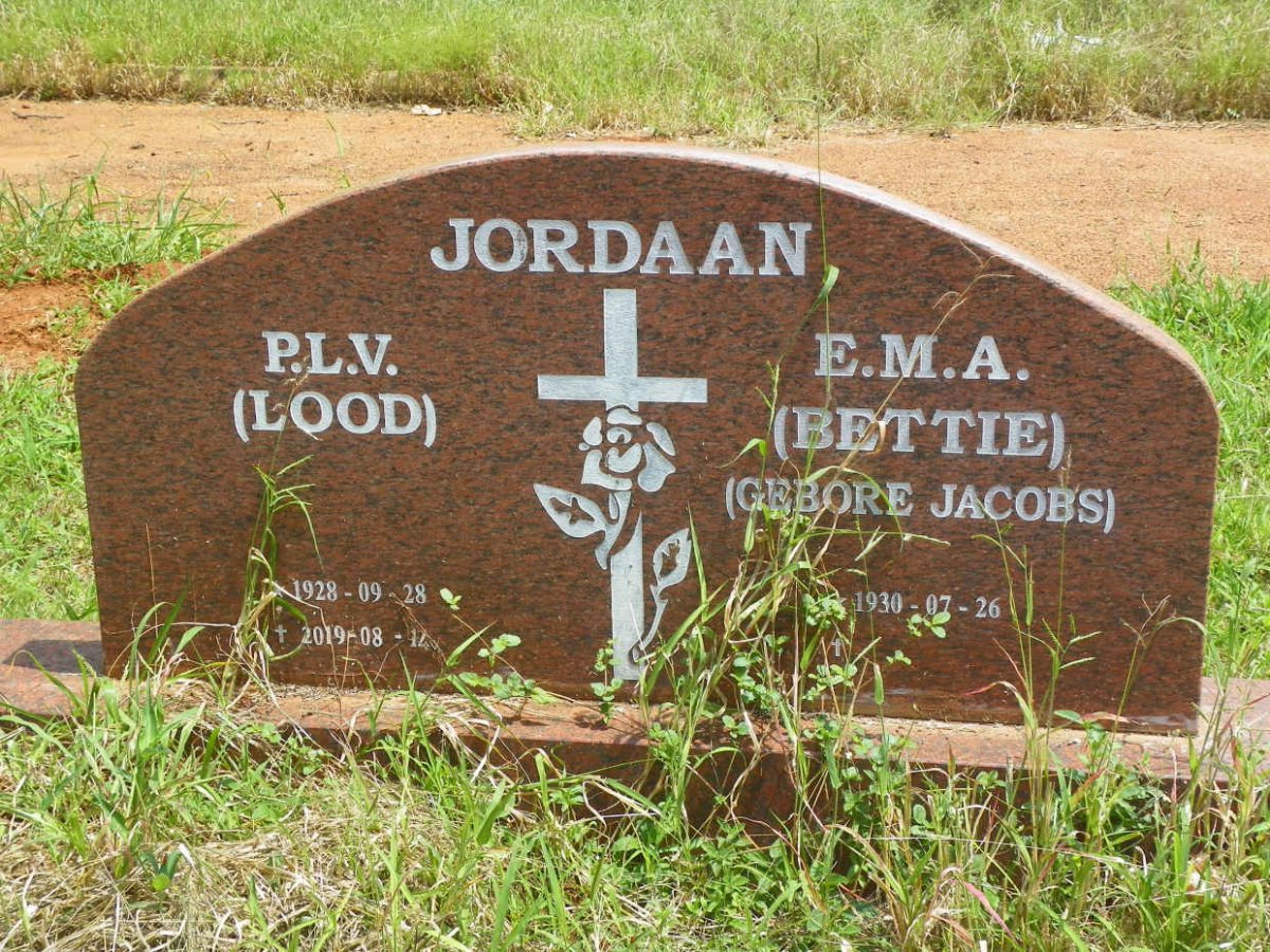 JORDAAN P.L.V. 1928-2019 &amp; E.M.A. JACOBS 1930-
