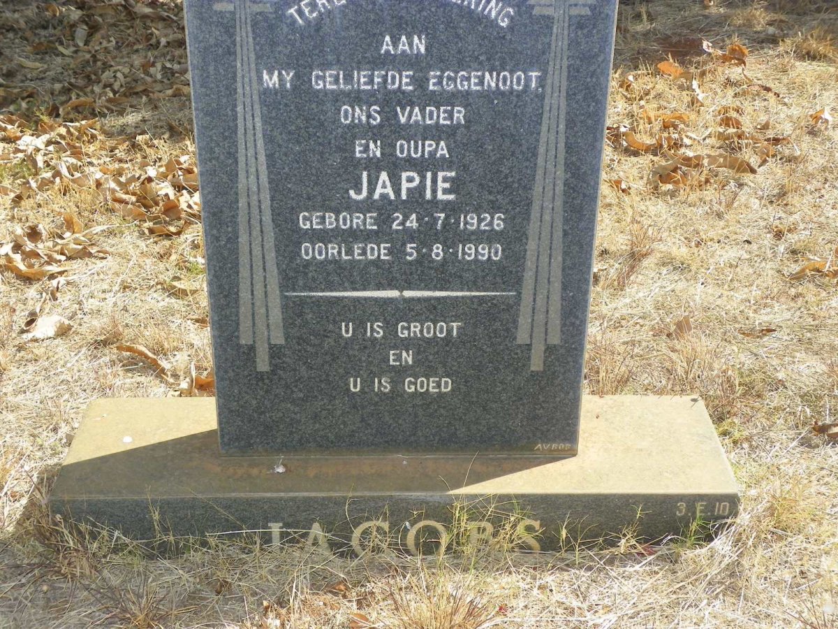 JACOBS Japie 1926-1990