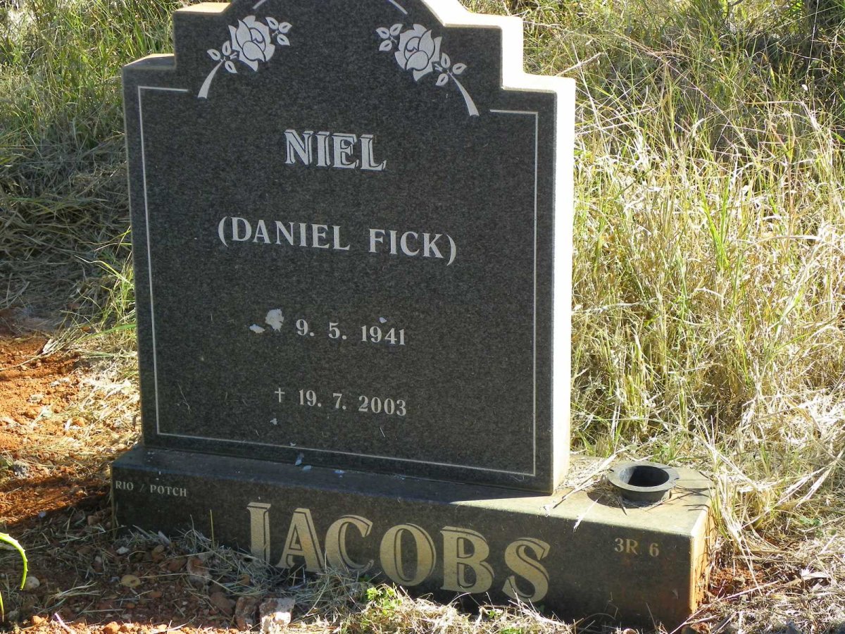 JACOBS Daniel Fick 1941-2003