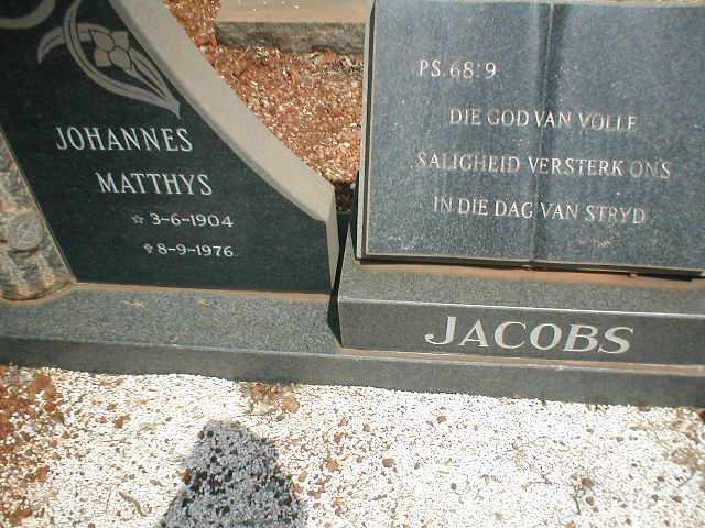 JACOBS Johannes Matthys 1904-1976
