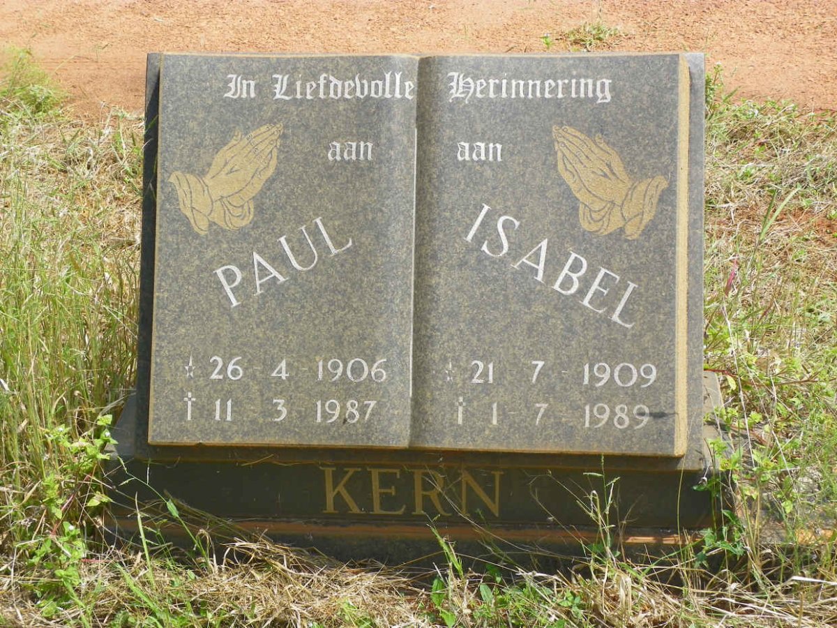 KERN Paul 1906-1987 &amp; Isabel 1909-1989