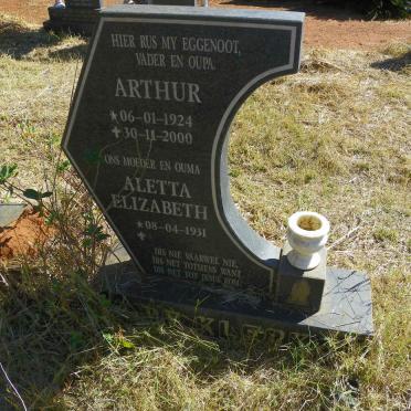 KLERK Arthur, de 1924-2000 & Aletta Elizabeth 1931-