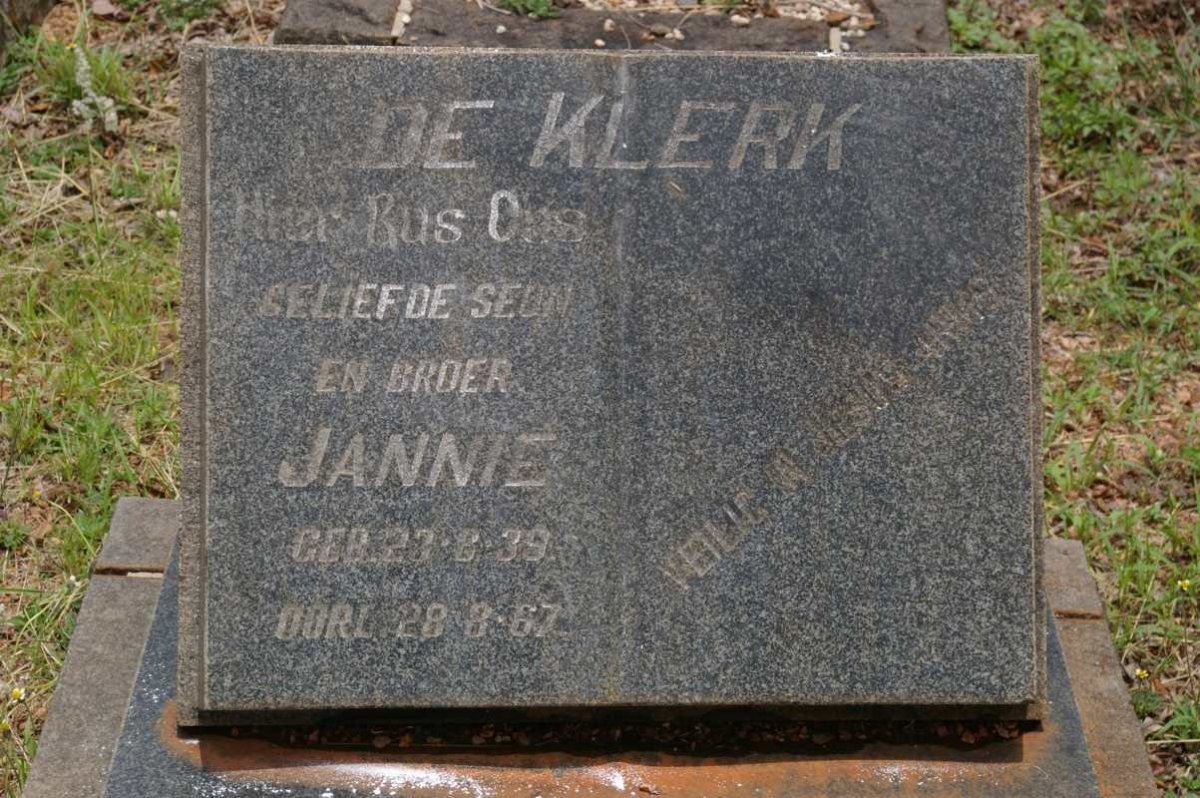 KLERK Jannie, de 1939-1967