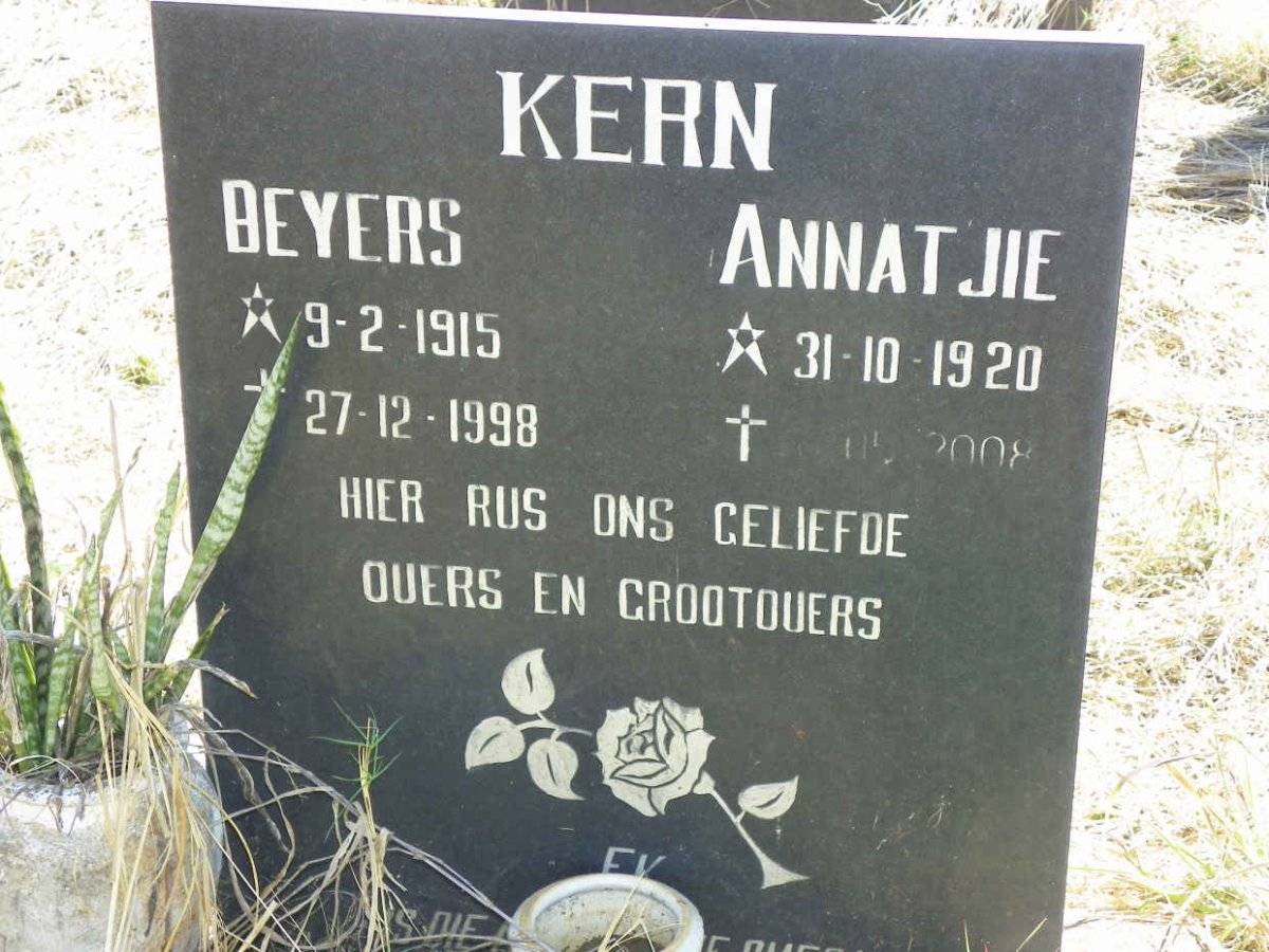 KERN Beyers 1915-1998 & Annatjie 1920-2008