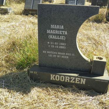 KOORZEN Maria Magrieta 1923-2003