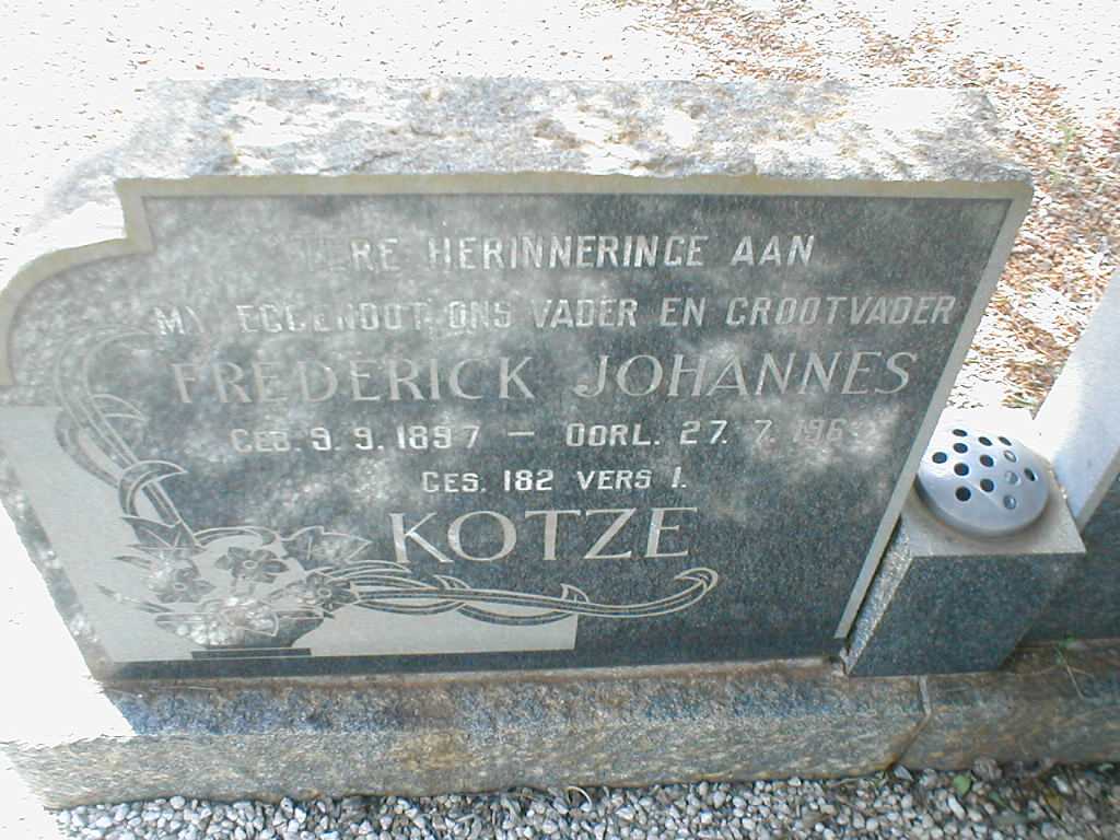 KOTZE Frederick Johannes 1897-196?