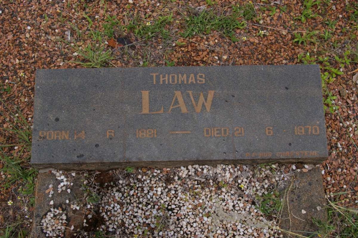 LAW Thomas 1881-1970