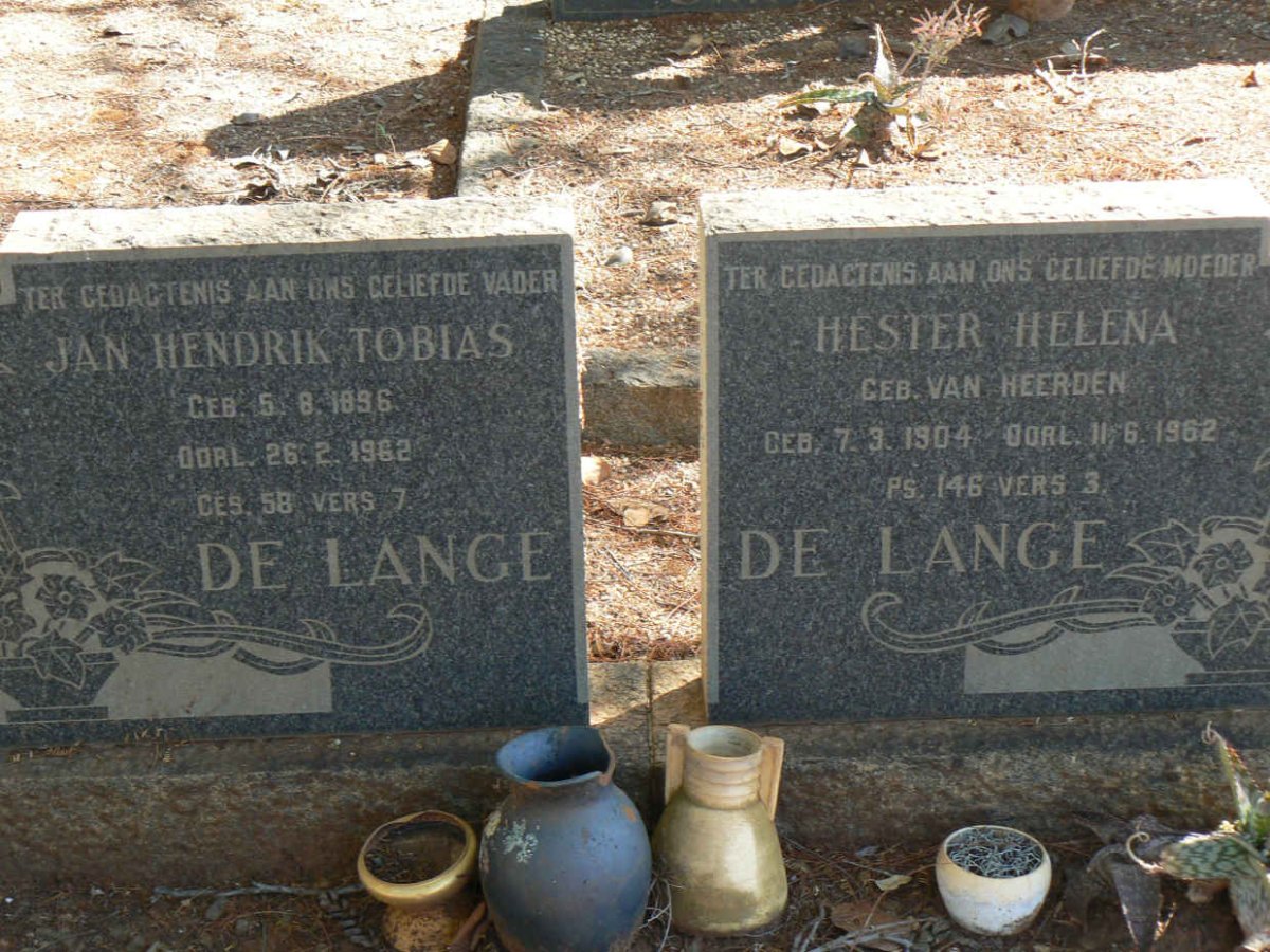 LANGE Jan Hendrik Tobias, de 1896-1962 &amp; Hester Helena VAN HEERDEN 1904-1962