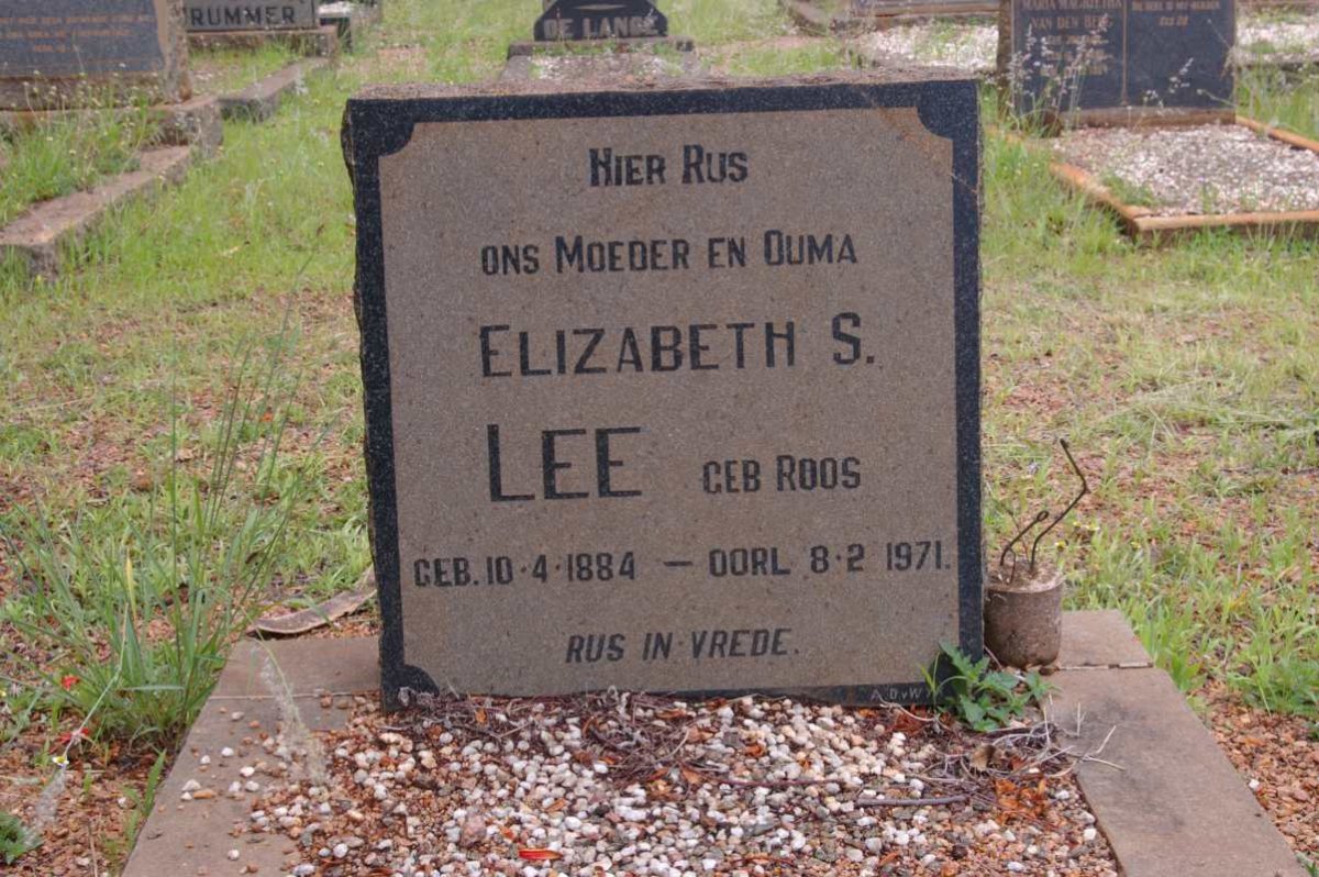LEE Elizabeth S. nee ROOS  1884-1971