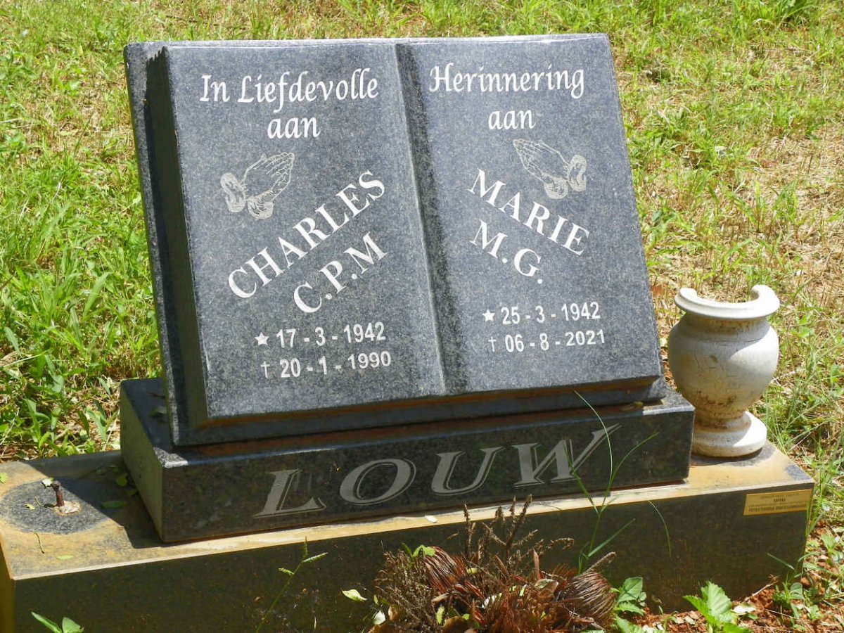 LOUW C.P.M. 1942-1990 &amp; M.G. 1942-2021