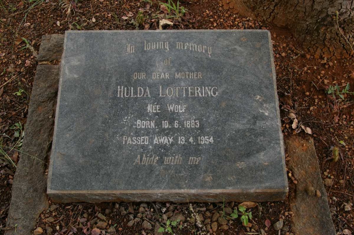 LOTTERING Hulda nee WOLF 1883-1954