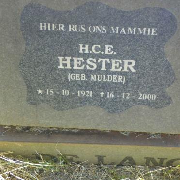 LANGE H.C.E., de nee MULDER 1921-2000