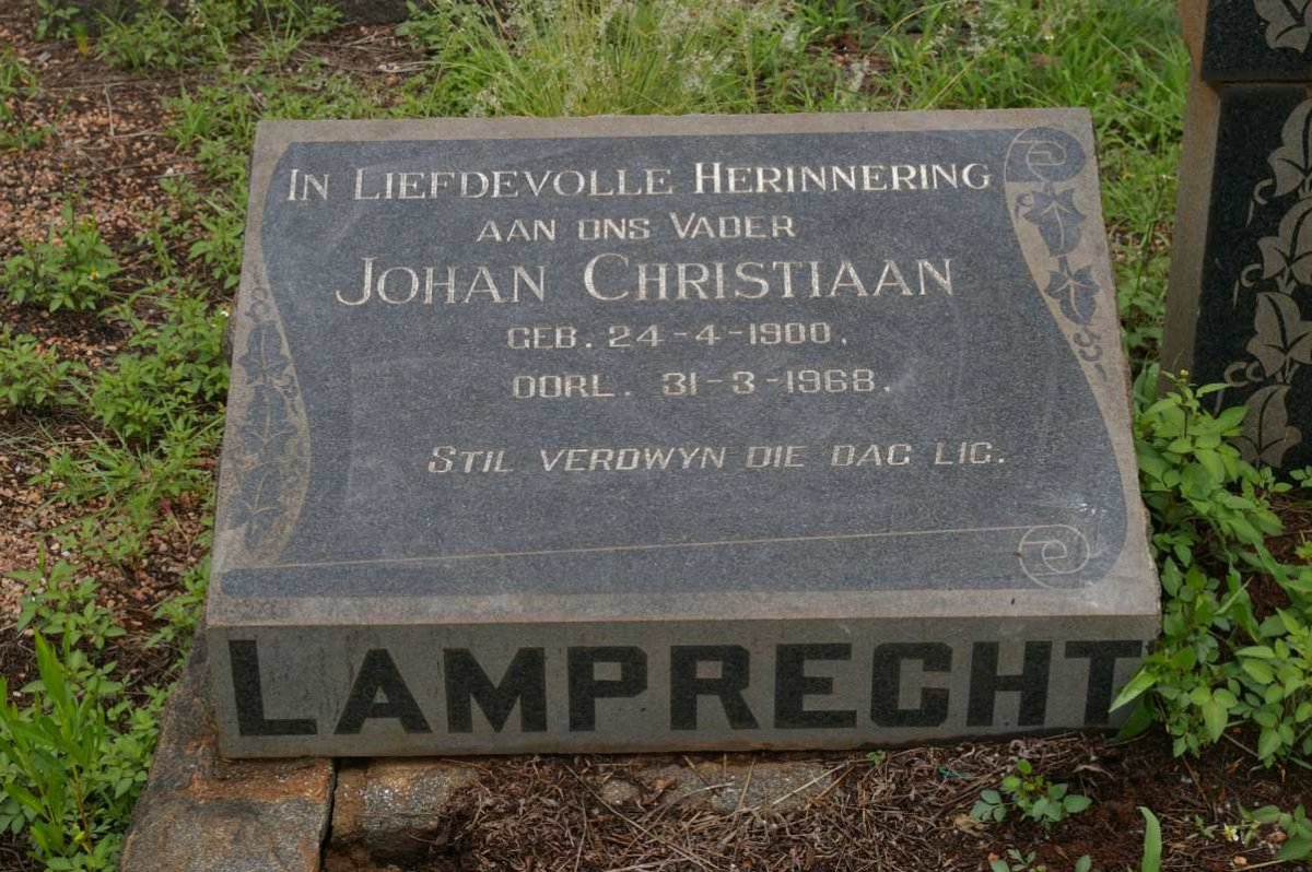 LAMPRECHT Johan Christiaan 1900-1968