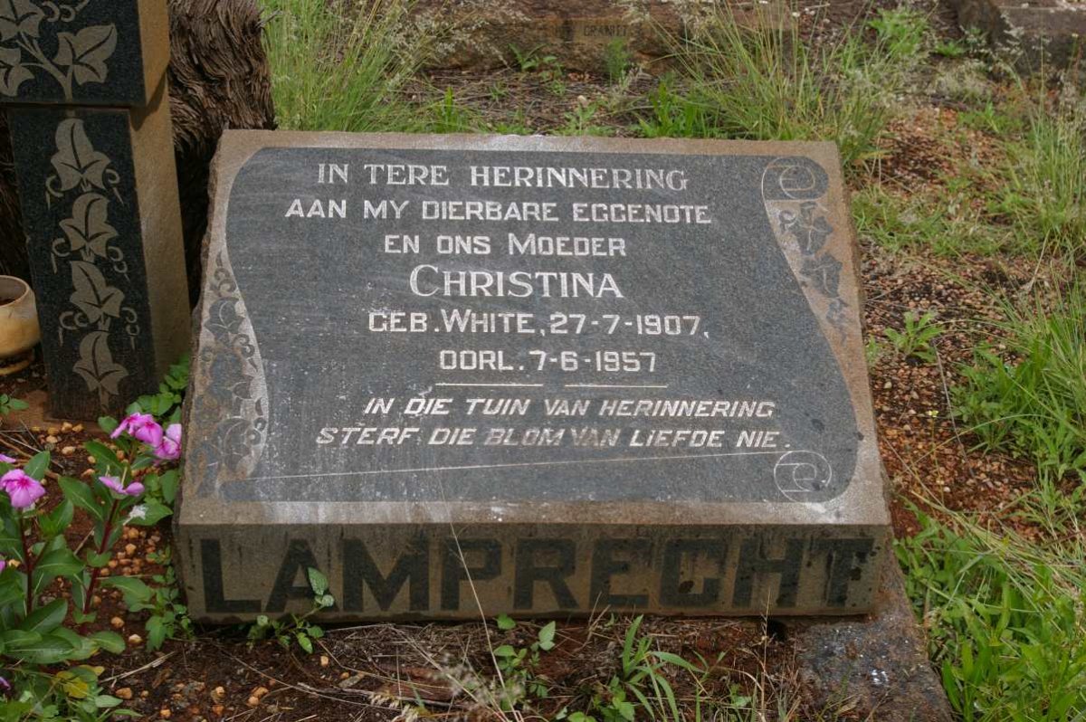 LAMPRECHT Christina nee WHITE 1907-1957