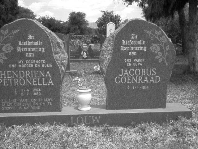 LOUW Jacobus Coenraad 1914-1996 &amp; Hendriena Petronella 1904-1990
