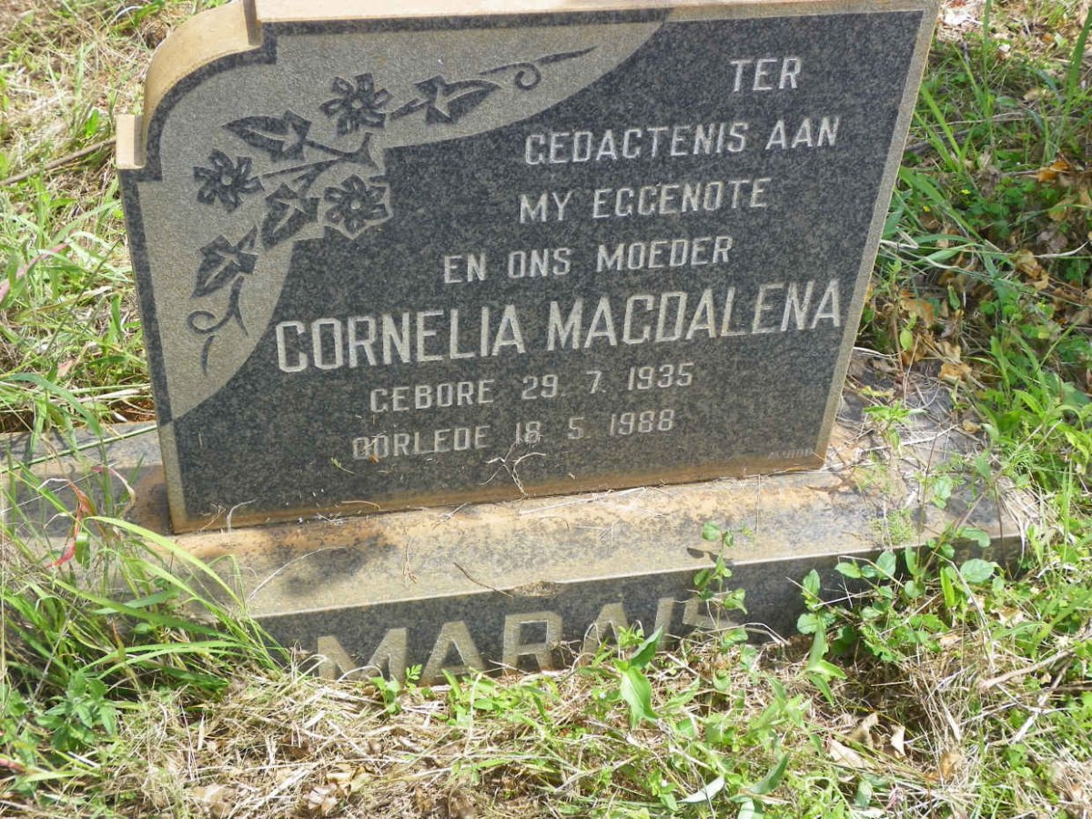 MARAIS Cornelia Magdalena 1935-1988