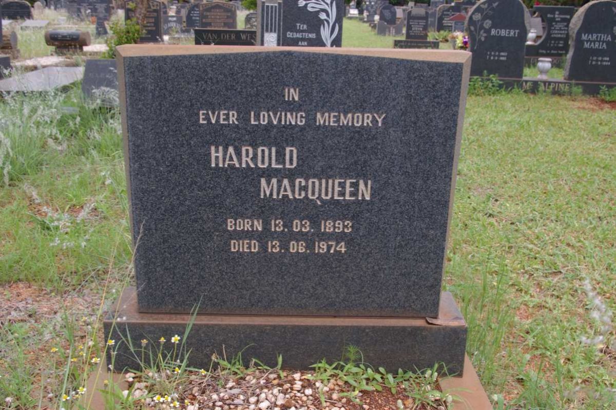 MACQUEEN Harold 1893-1974