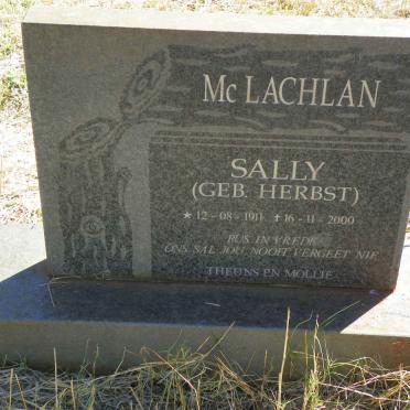 MCLACHLAN Sally nee HERBST 1911-2000