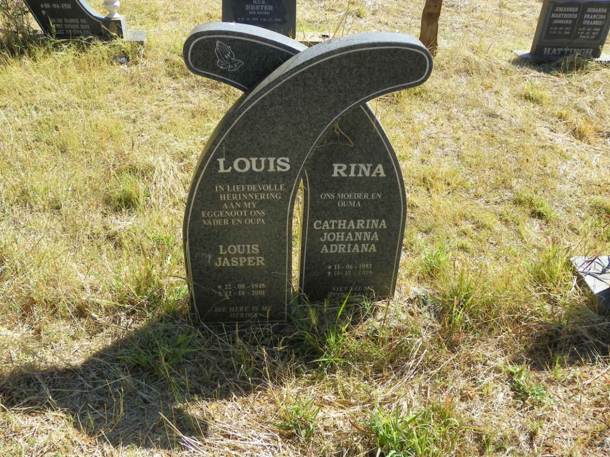 MERWE Louis Jasper, van der 1945-2001 & Catharina Johanna Adriana 1953-2009