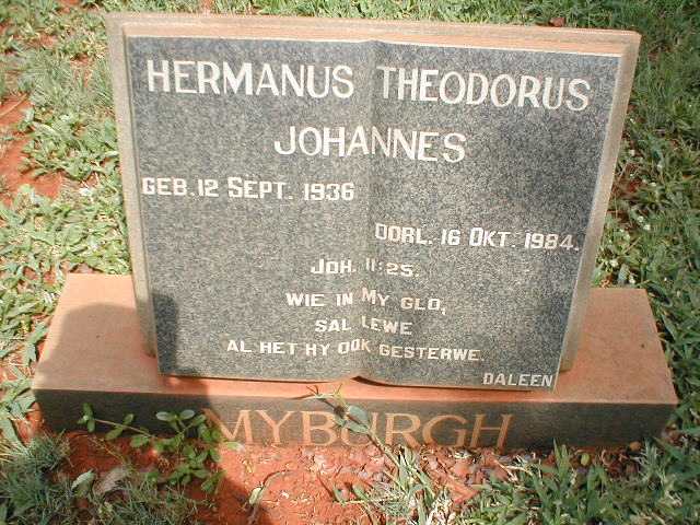 MYBURGH Hermanus Theodorus Johannes 1936-1984