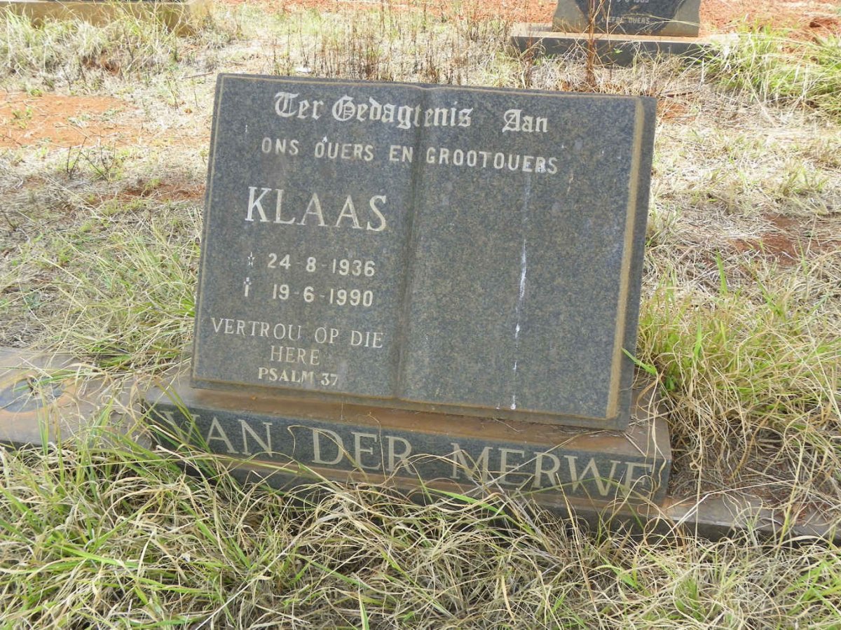 MERWE Klaas, van der 1936-1990