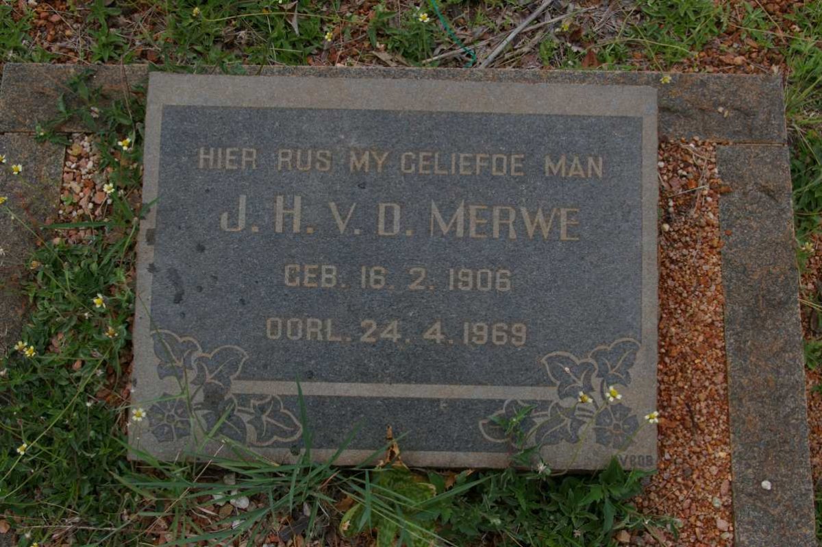MERWE J.H., v.d. 1906-1969