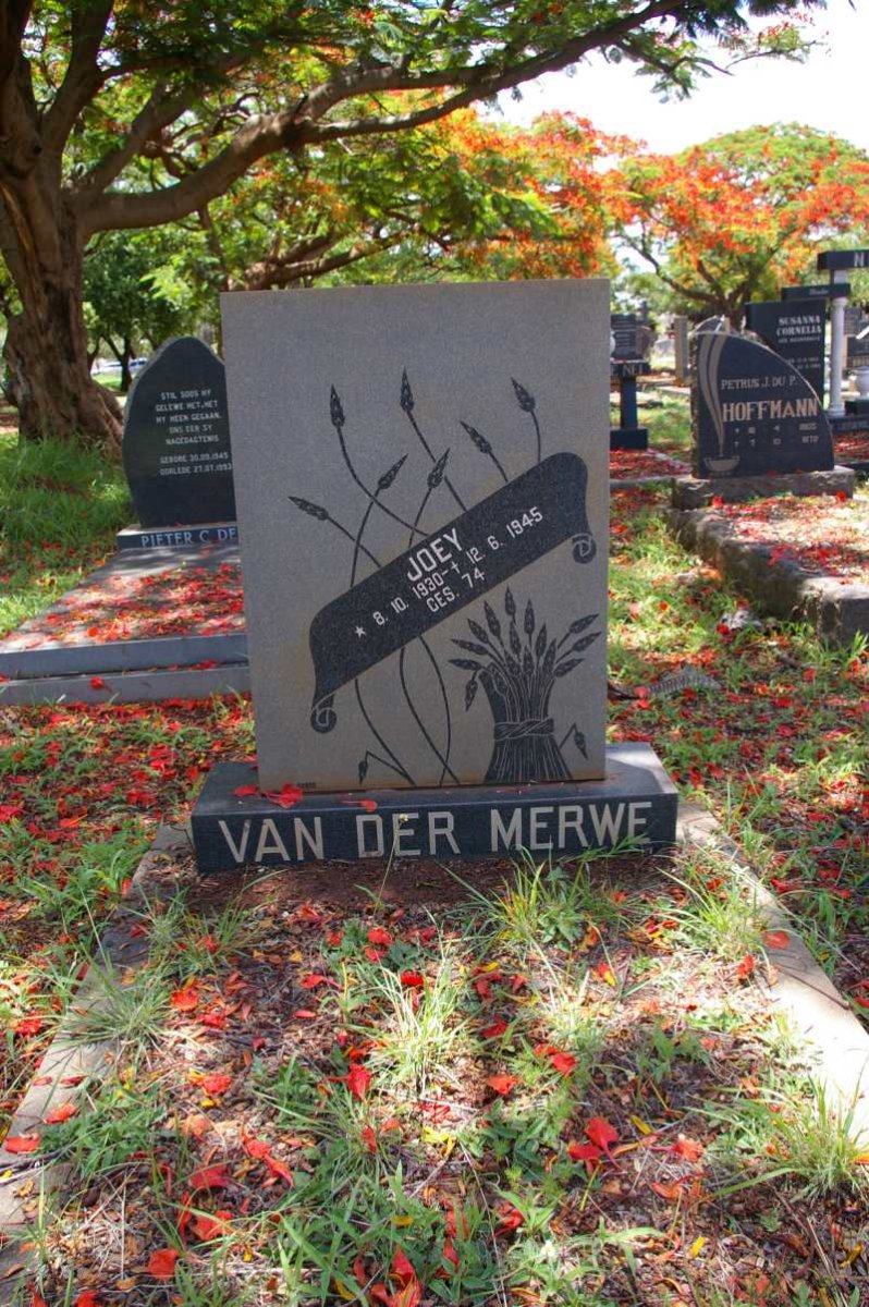 MERWE Joey, van der 1930-1945