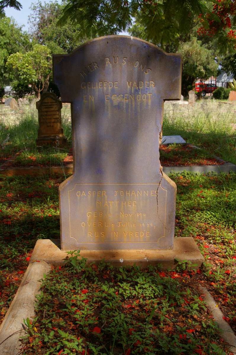 MATTHEE Casper Johannes 1894-1959
