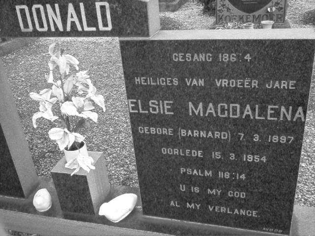 MC DONALD Elsie Magdalena nee BARNARD 1897-1954