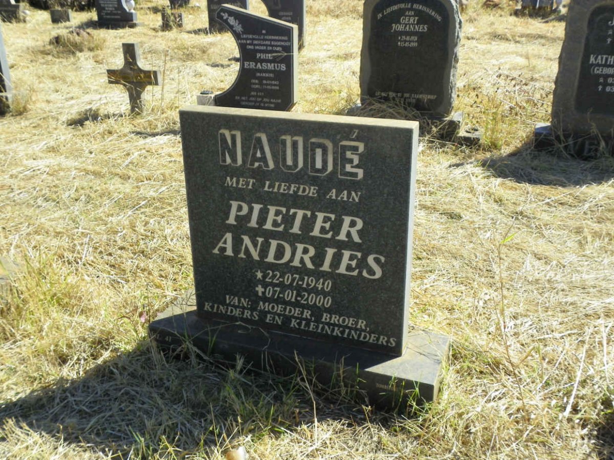 NAUDE Pieter Andries 1940-2000