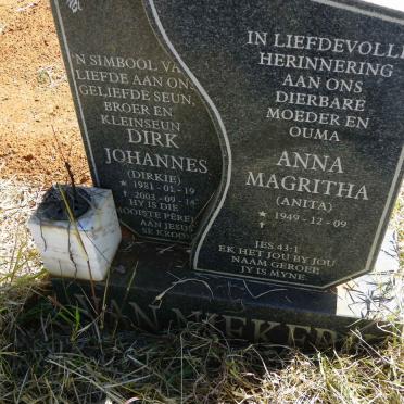NIEKERK Anna Magritha, van 1949- :: VAN NIEKERK Dirk Johannes 1981-2003