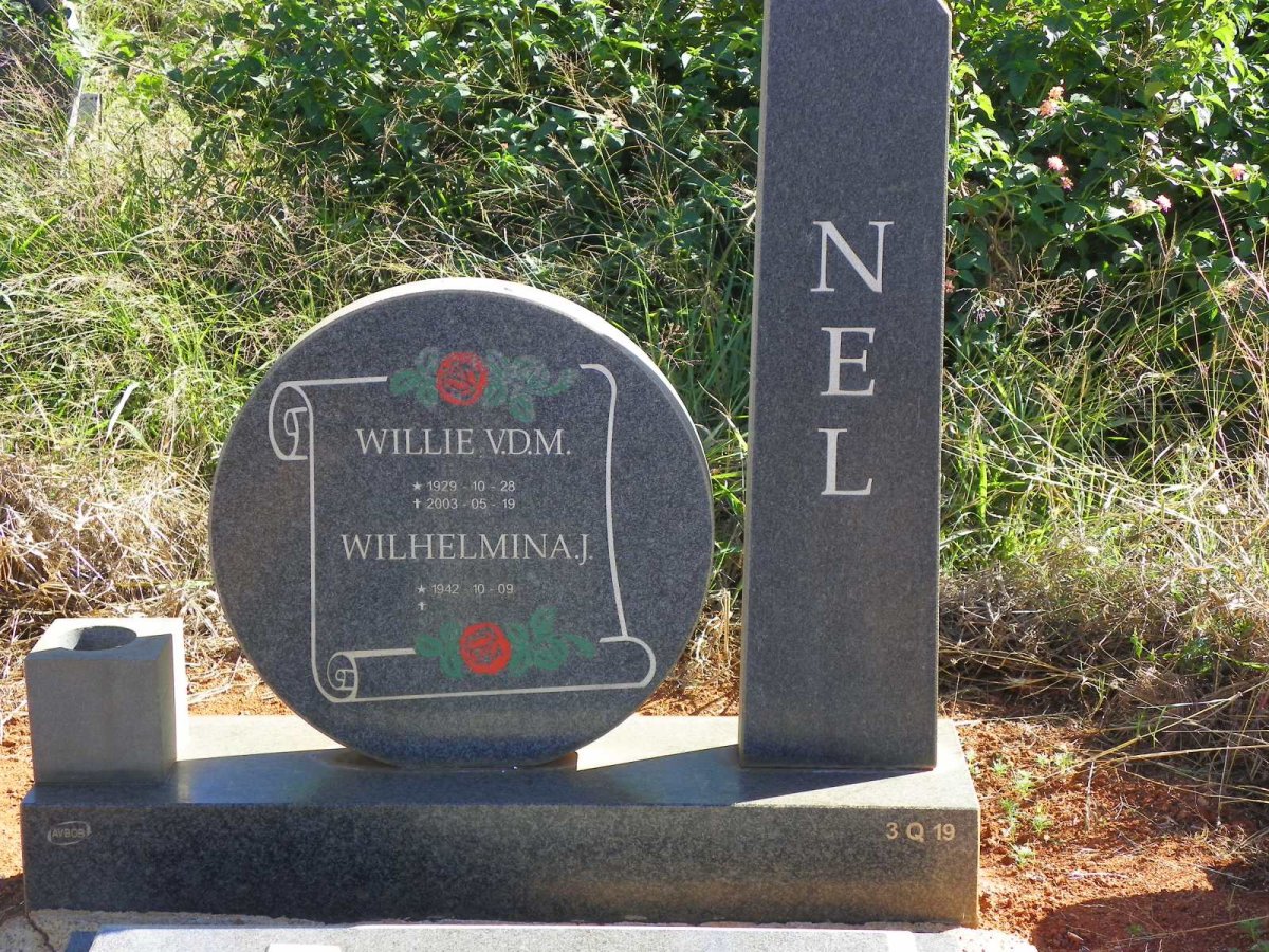 NEL Willie V.D.M 1929-2003 & Wilhelmina J. 1942- :: JANSEN VAN VUUREN Eben  1989-2019 _2