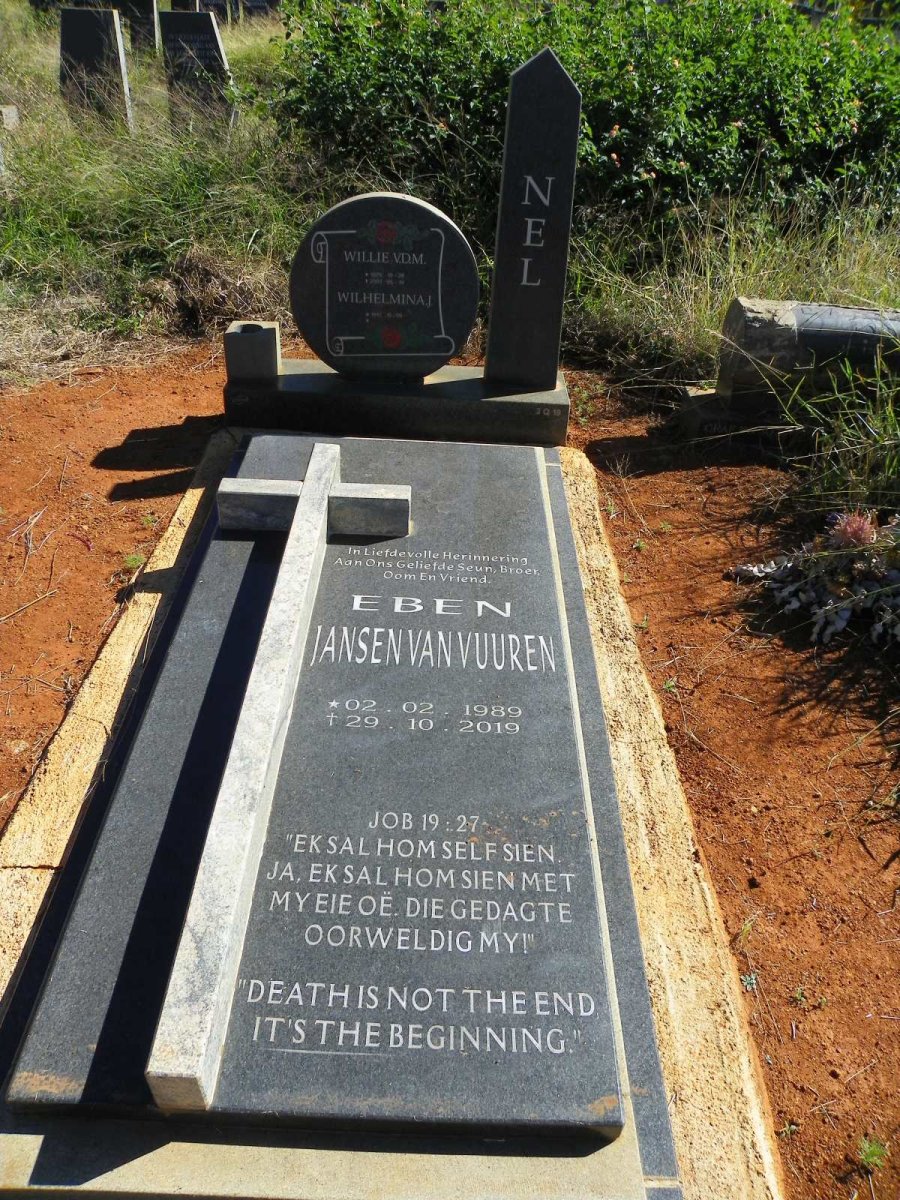 NEL Willie V.D.M 1929-2003 & Wilhelmina J. 1942- :: JANSEN VAN VUUREN Eben  1989-2019 _1