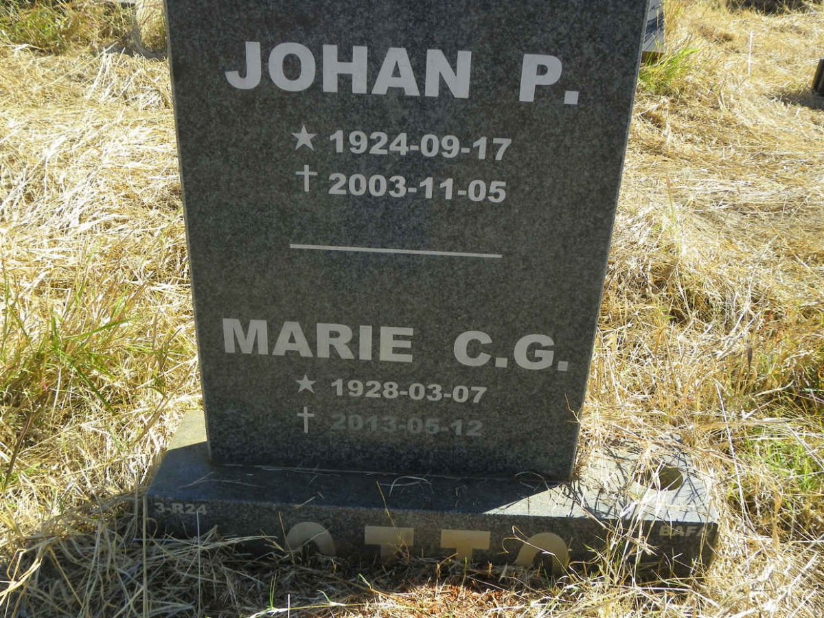 OTTO Johan P. 1924-2003 & Marie C.G. 1928-2013