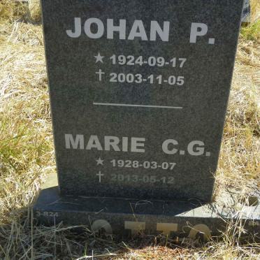 OTTO Johan P. 1924-2003 & Marie C.G. 1928-2013