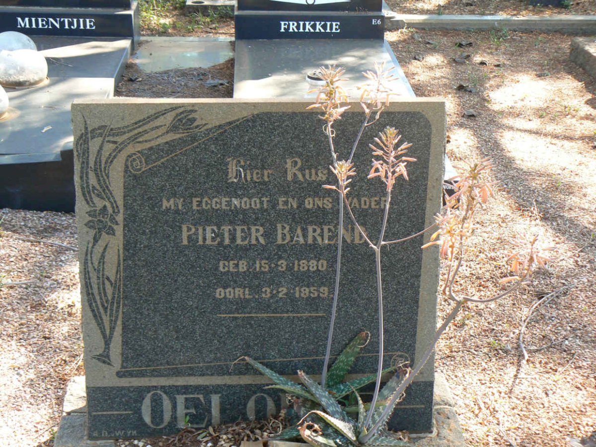 OELOFSE Pieter Barend 1880-1959