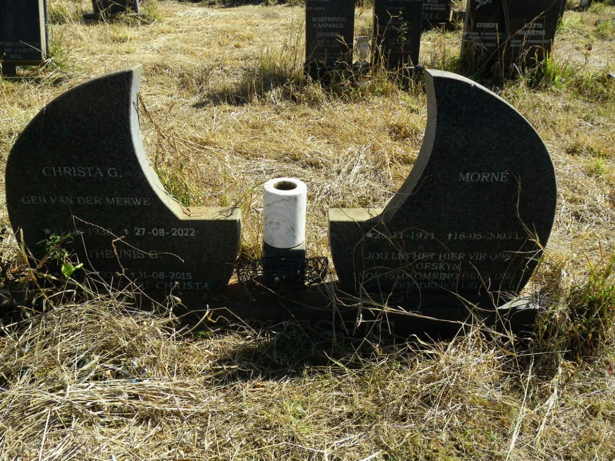 PLESSIS Theunis G., du 1934-2015 & Christa G. VAN DER MERWE 1938-2022 :: DU PLESSIS Morne 1971-2003