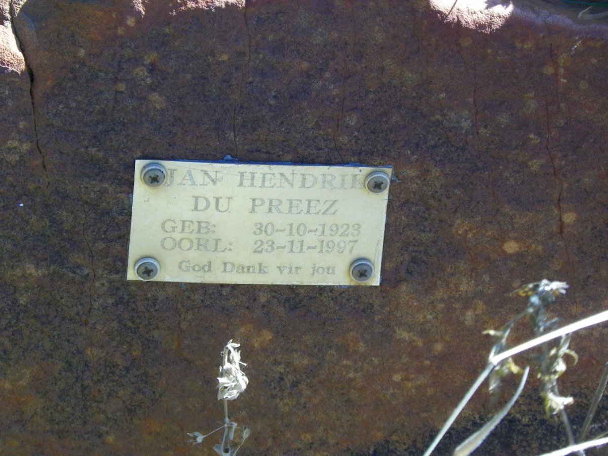 PREEZ Jan Hendrik, du 1929-1997