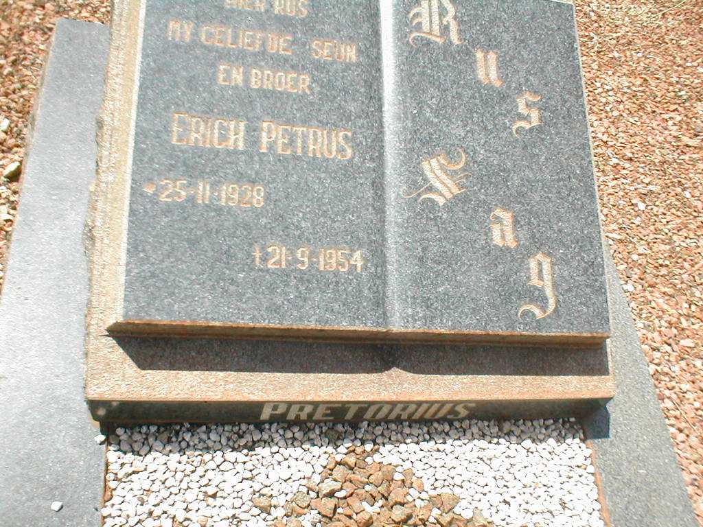 PRETORIUS Erich Petrus 1928-1854