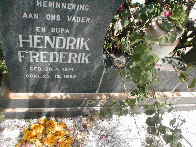 PRINSLOO Hendrik Frederik 1914-1990