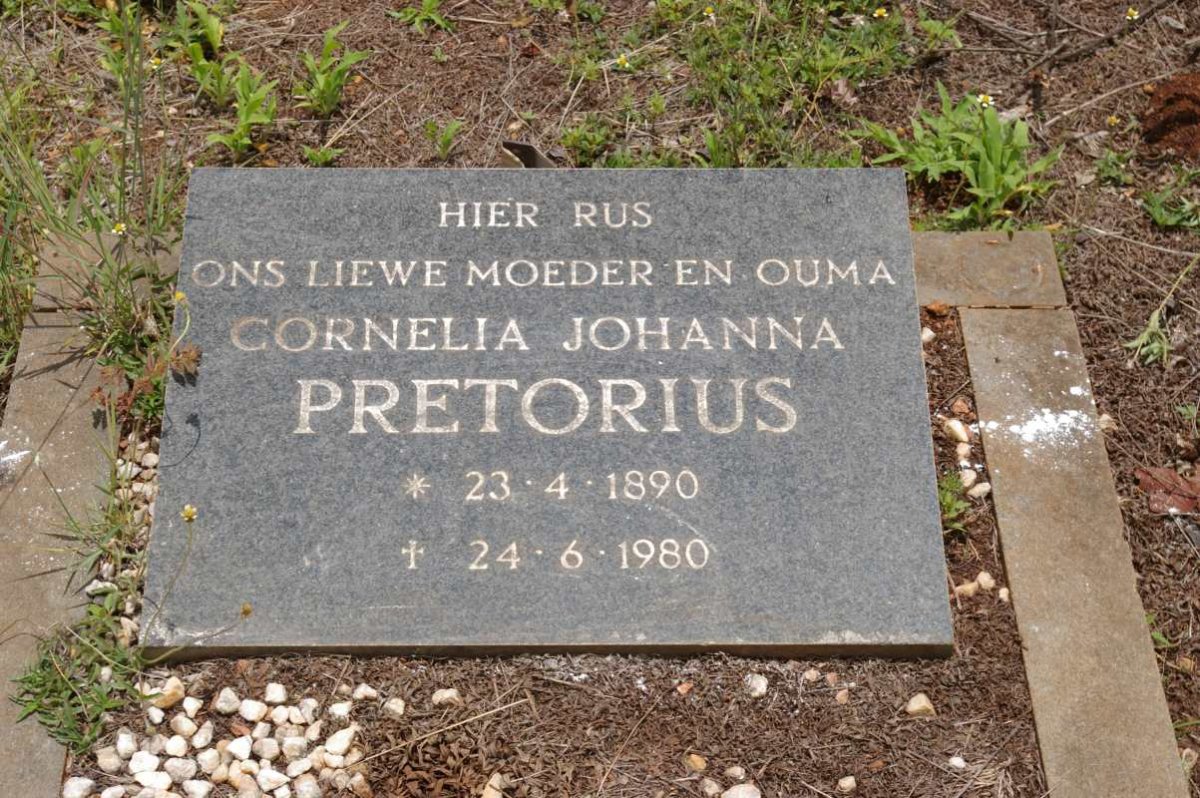PRETORIUS Cornelia Johanna 1890-1980