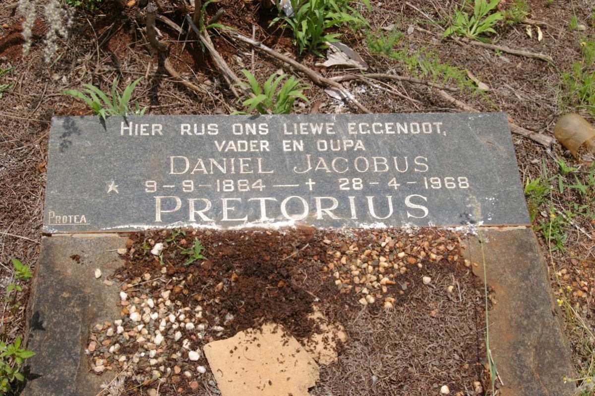 PRETORIUS Daniel Jacobus 1884-1968