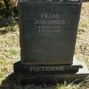 PIETERSE Frans Johannes 1928-2002