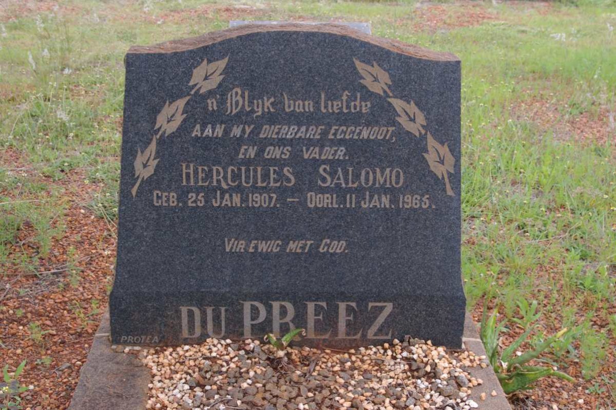 PREEZ Hercules Salomo, du 1907-1965