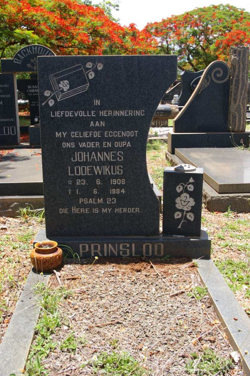 PRINSLOO Johannes Lodewikus 1908-1984